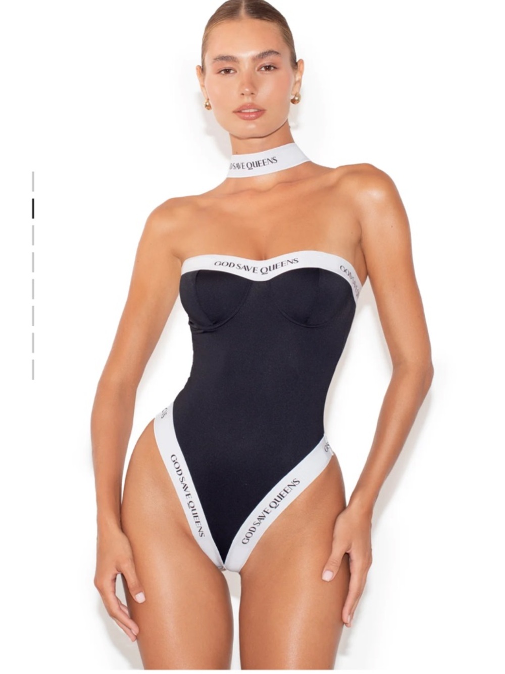 GodSaveQueens - CARRARA ONE PIECE BLACK